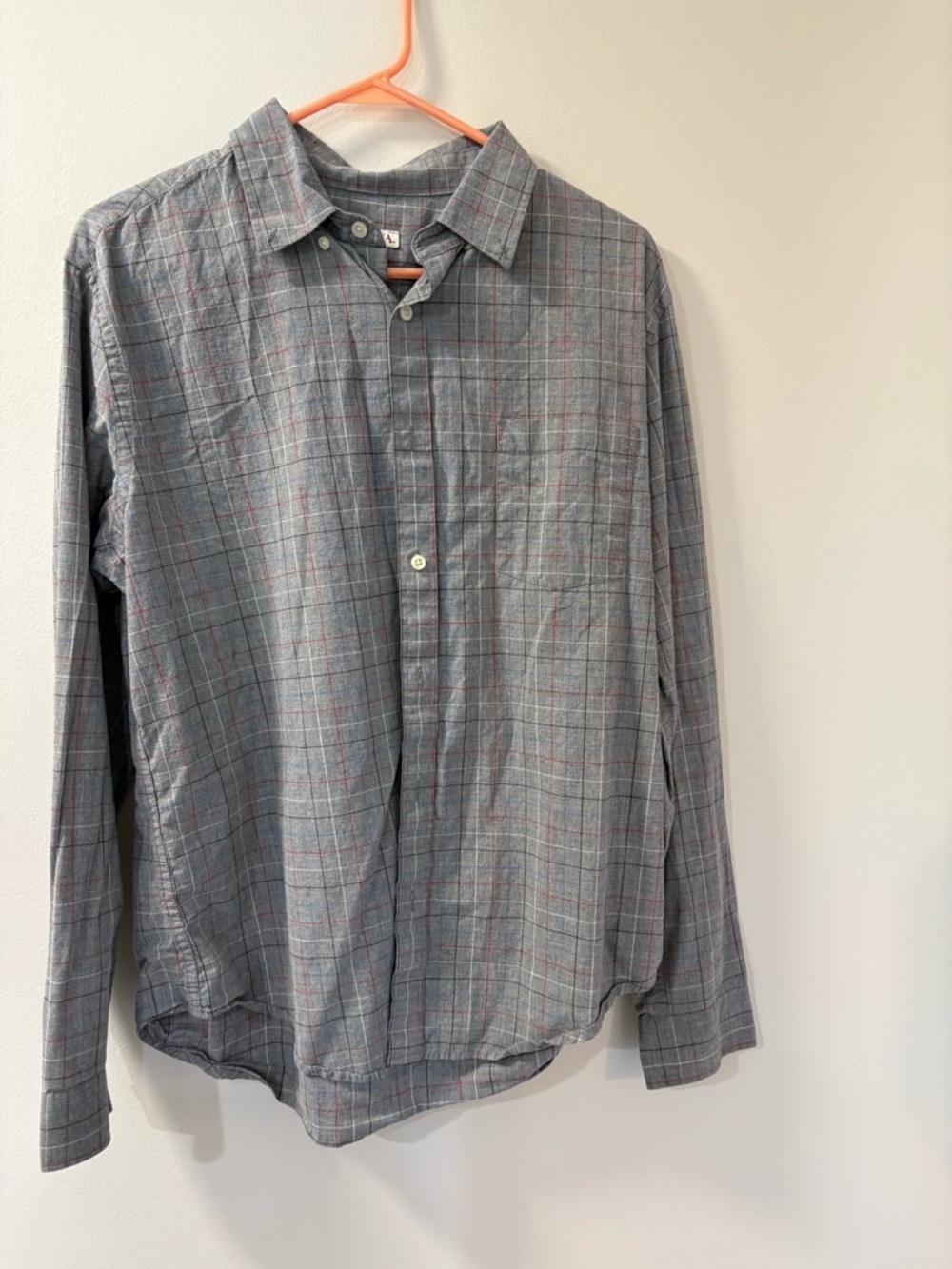 Merona Gray Plaid Button-Down Shirt